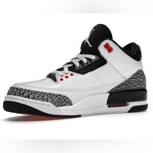 Nike Air Jordan 3 Retro BG Infrared 23 Size 6Y White Black Gray Sneakers
